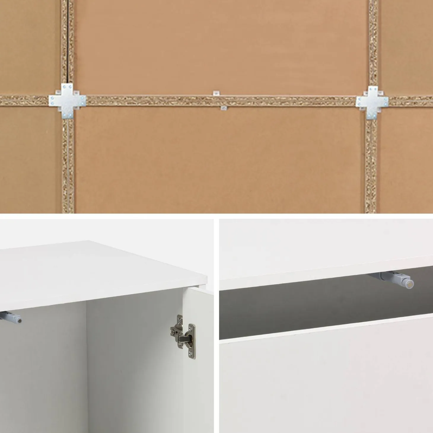 Shelf kit, modular bookshelf wood decor 9 elements