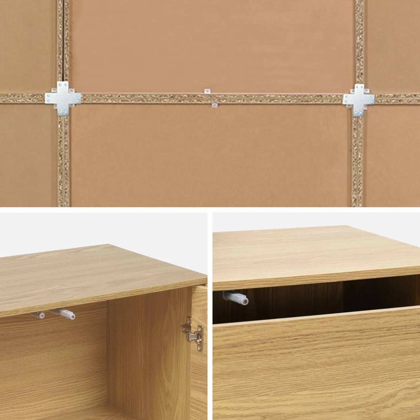 Shelf kit, modular bookshelf wood decor 9 elements