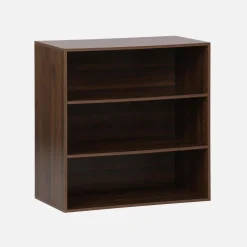 Shelf, library, wood decor storage module 2 shelves