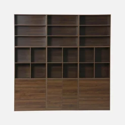 Shelf, library, wood decor storage module 2 shelves