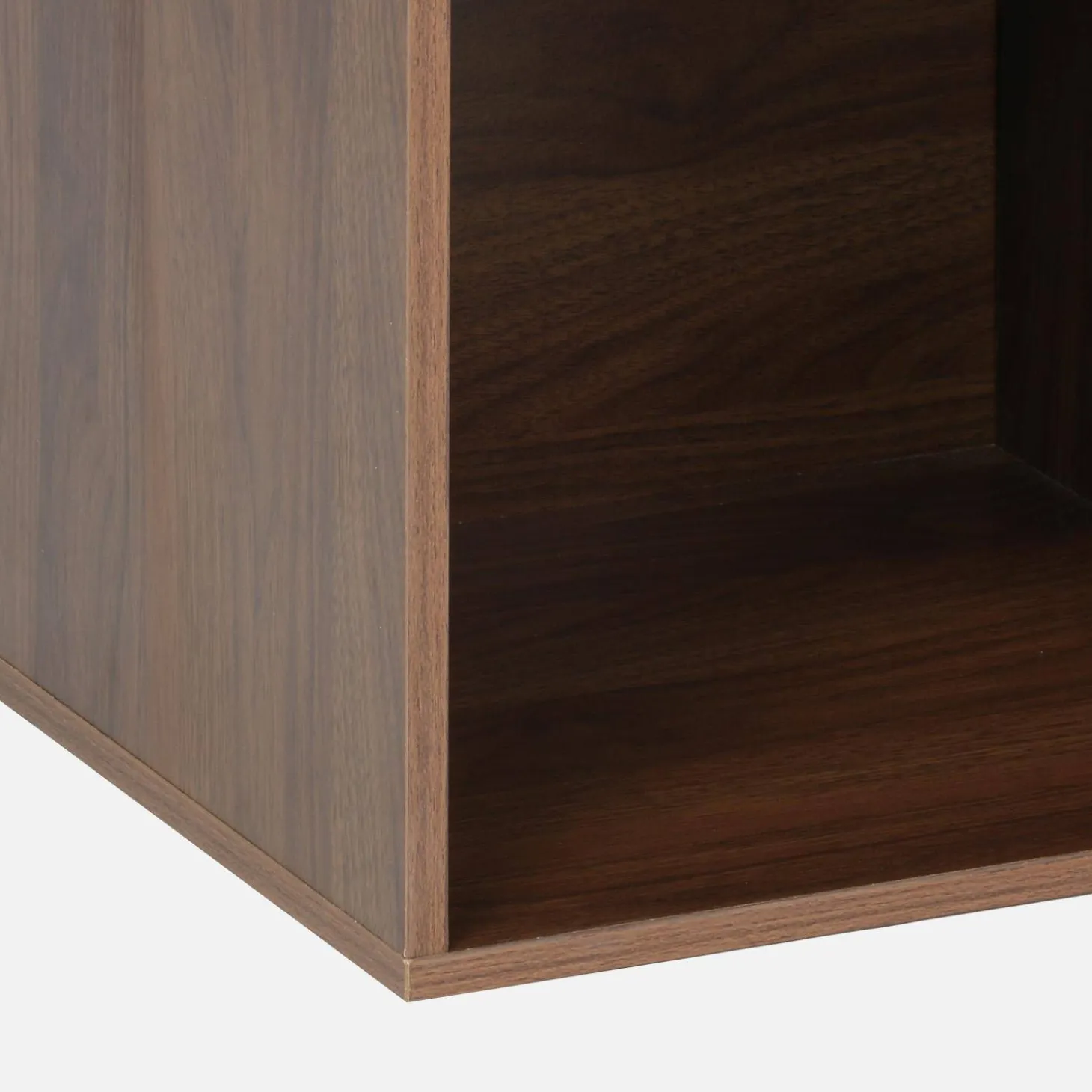 Shelf, library, wood decor storage module 2 shelves