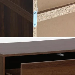 Shelf, modular bookcase wood decor 3 elements - 3 drawers 8 niches