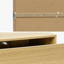 Shelf, modular bookcase wood decor 3 elements - 3 drawers 8 niches
