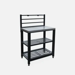 2-shelf steel outdoor kitchen
