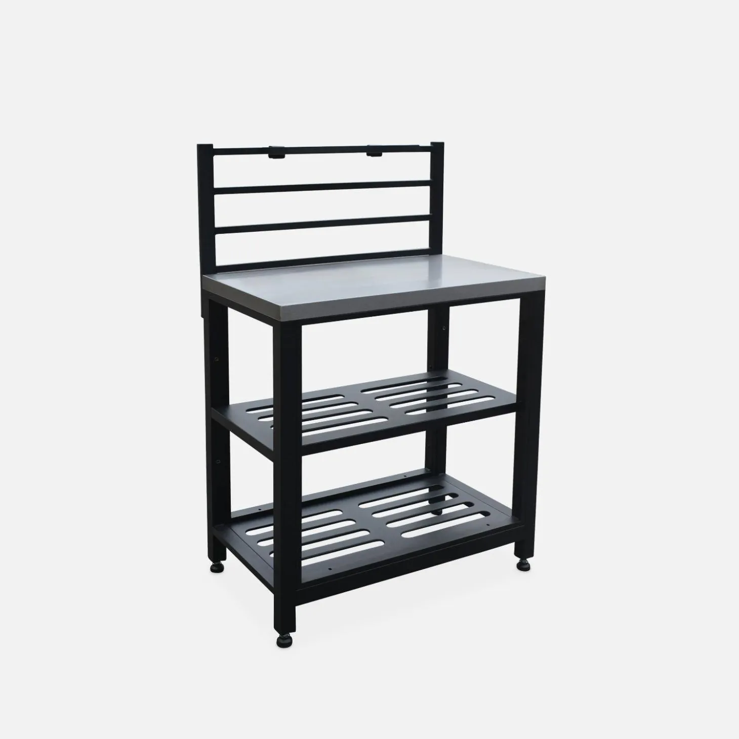 2-shelf steel outdoor kitchen