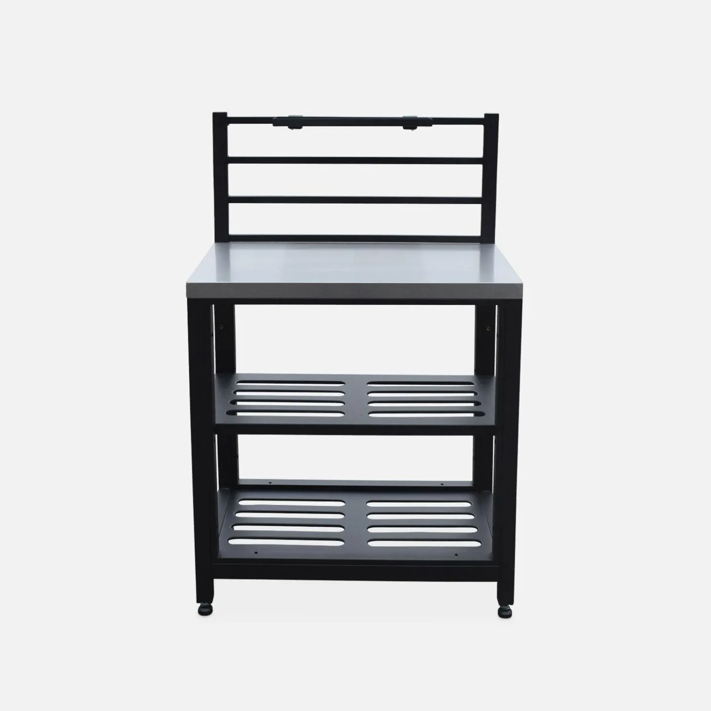 2-shelf steel outdoor kitchen