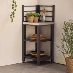 2-shelf steel outdoor kitchen