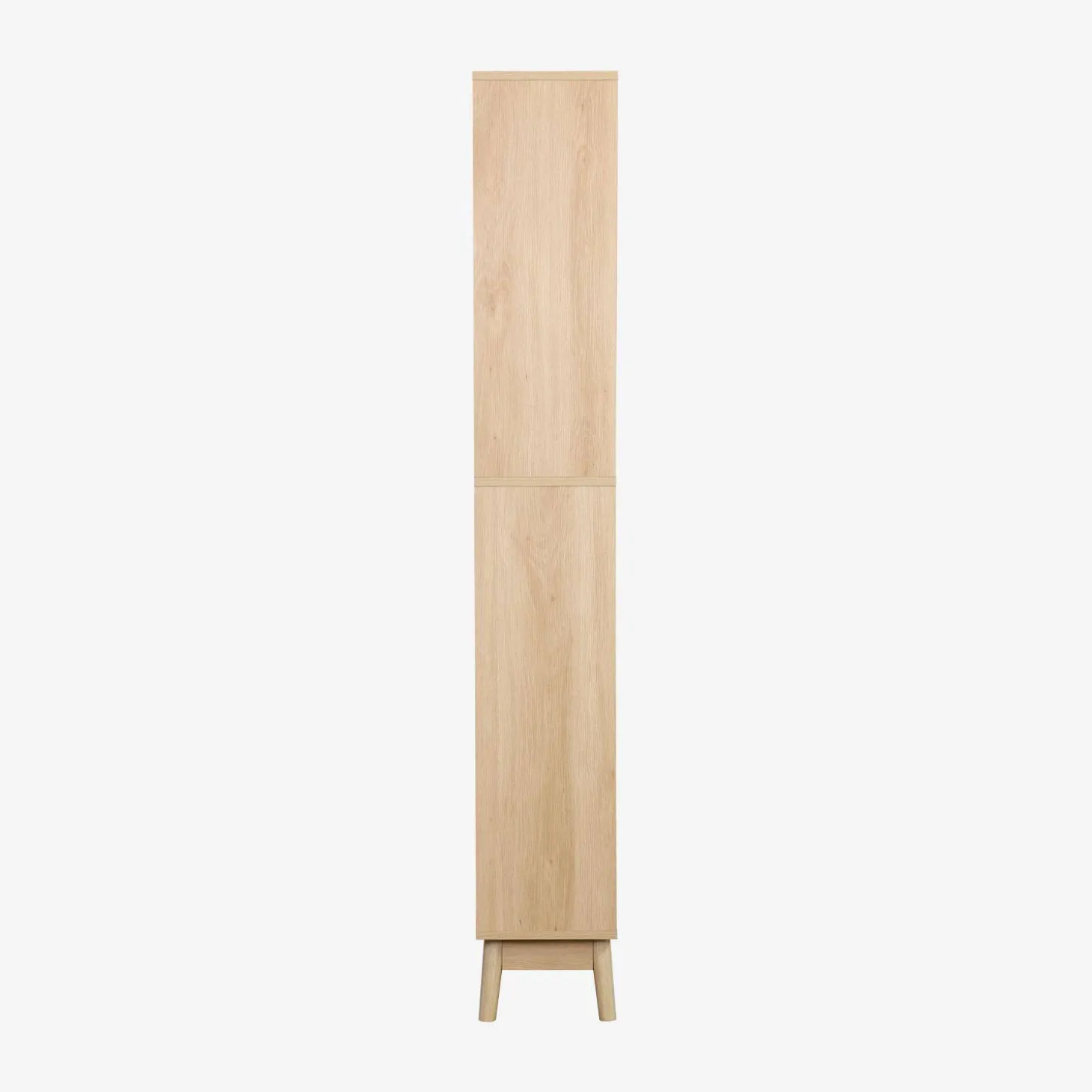 3-shelf storage column wood decor with 2 drawers