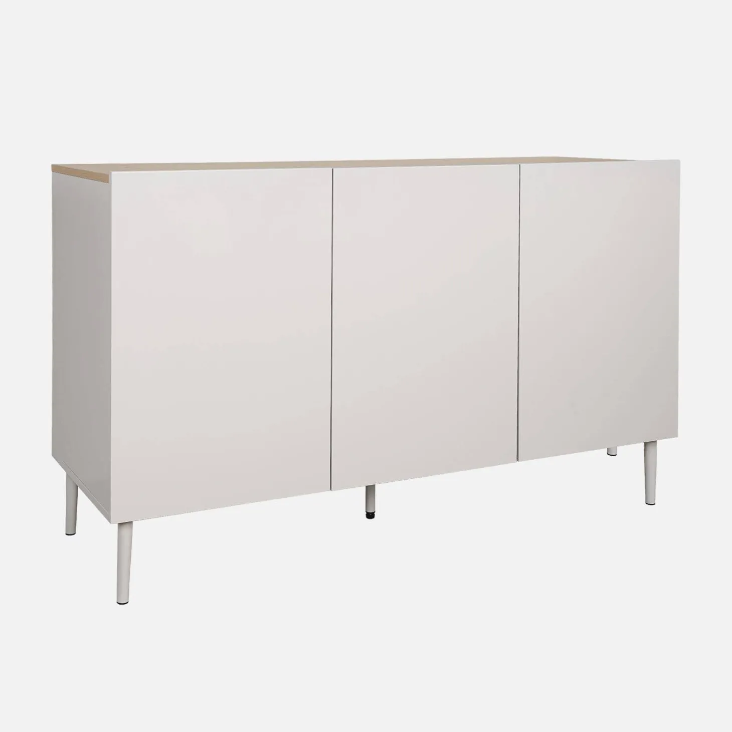 Sideboard metal and wood decor 3 doors 120 cm