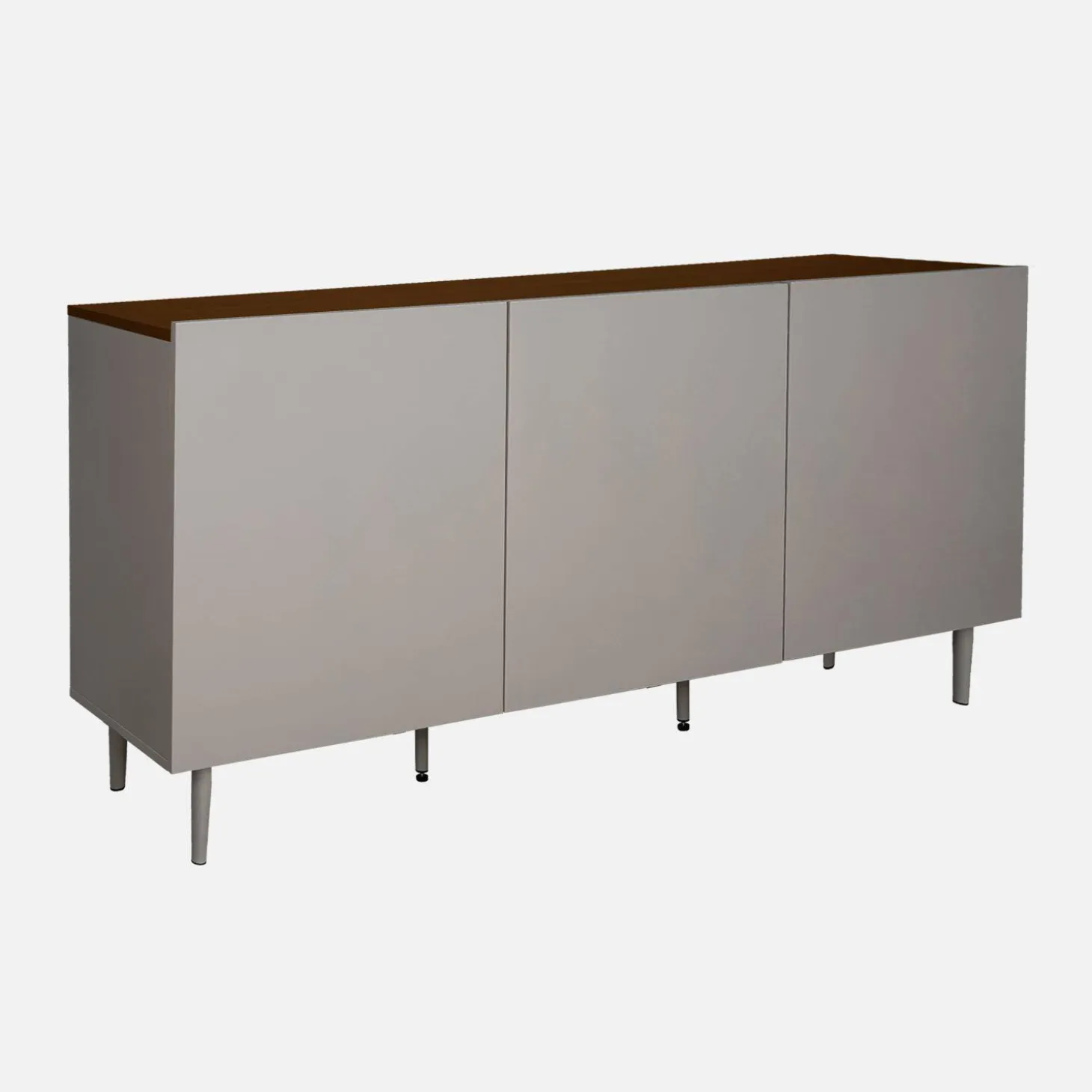 Sideboard metal and wood decor 3 doors 150 cm