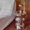 Side table, end table, bedside table stainless steel Ø32 x H43.5cm
