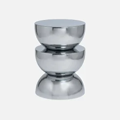 Side table, end table, bedside table stainless steel Ø32 x H46.5cm