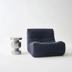 Side table, end table, bedside table stainless steel Ø30.5 x H43.5cm