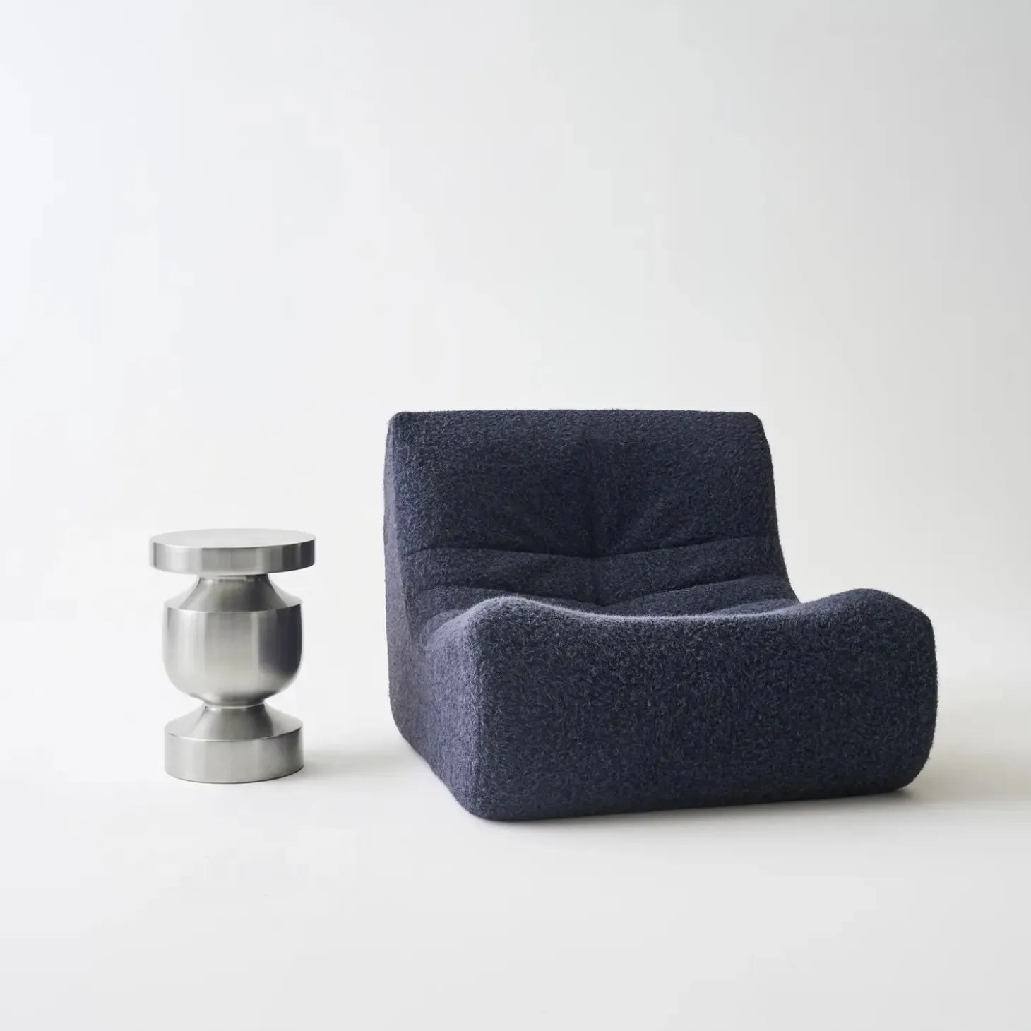 Side table, end table, bedside table stainless steel Ø30.5 x H43.5cm