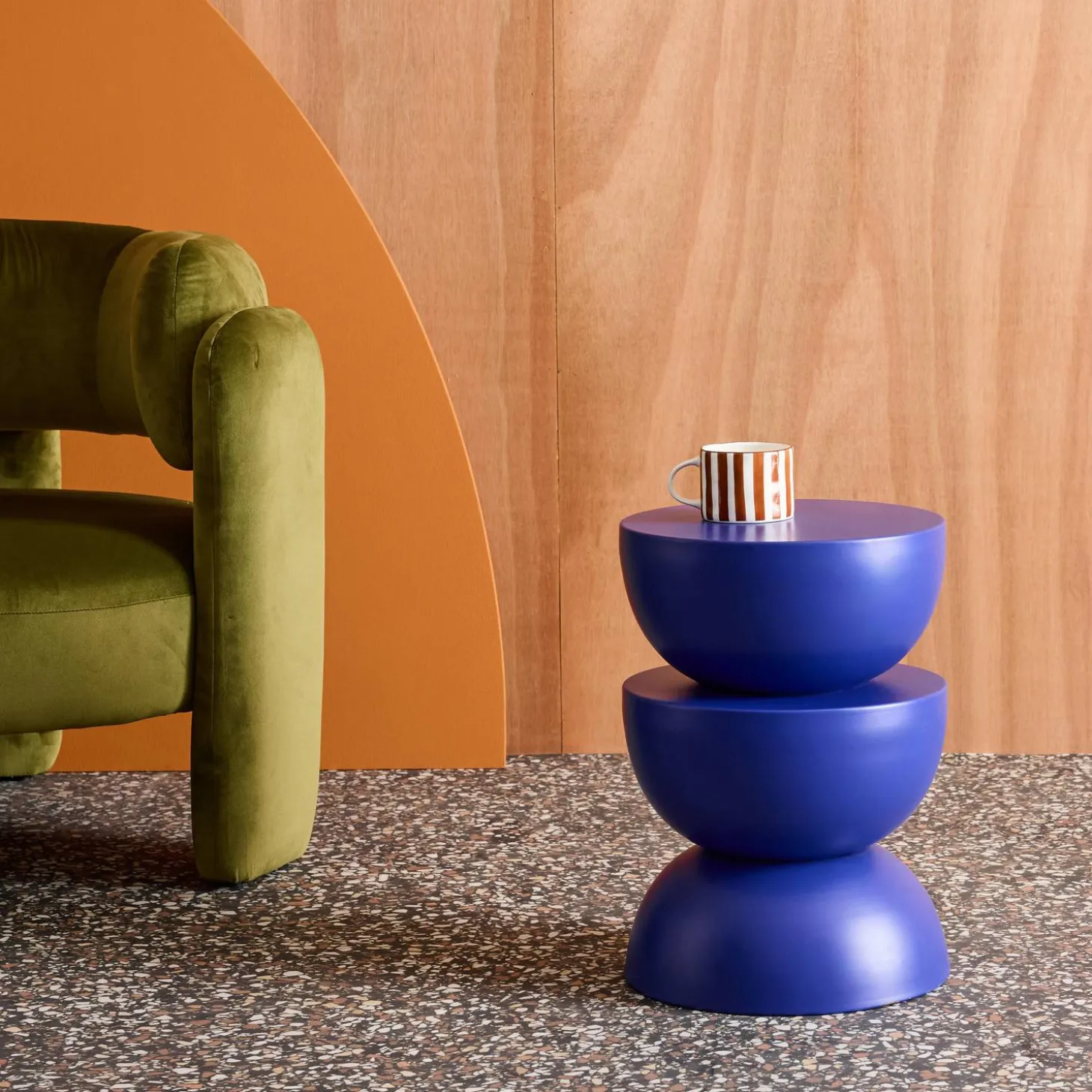 Side table, end table, bedside table metal Ø32 x H46.5cm