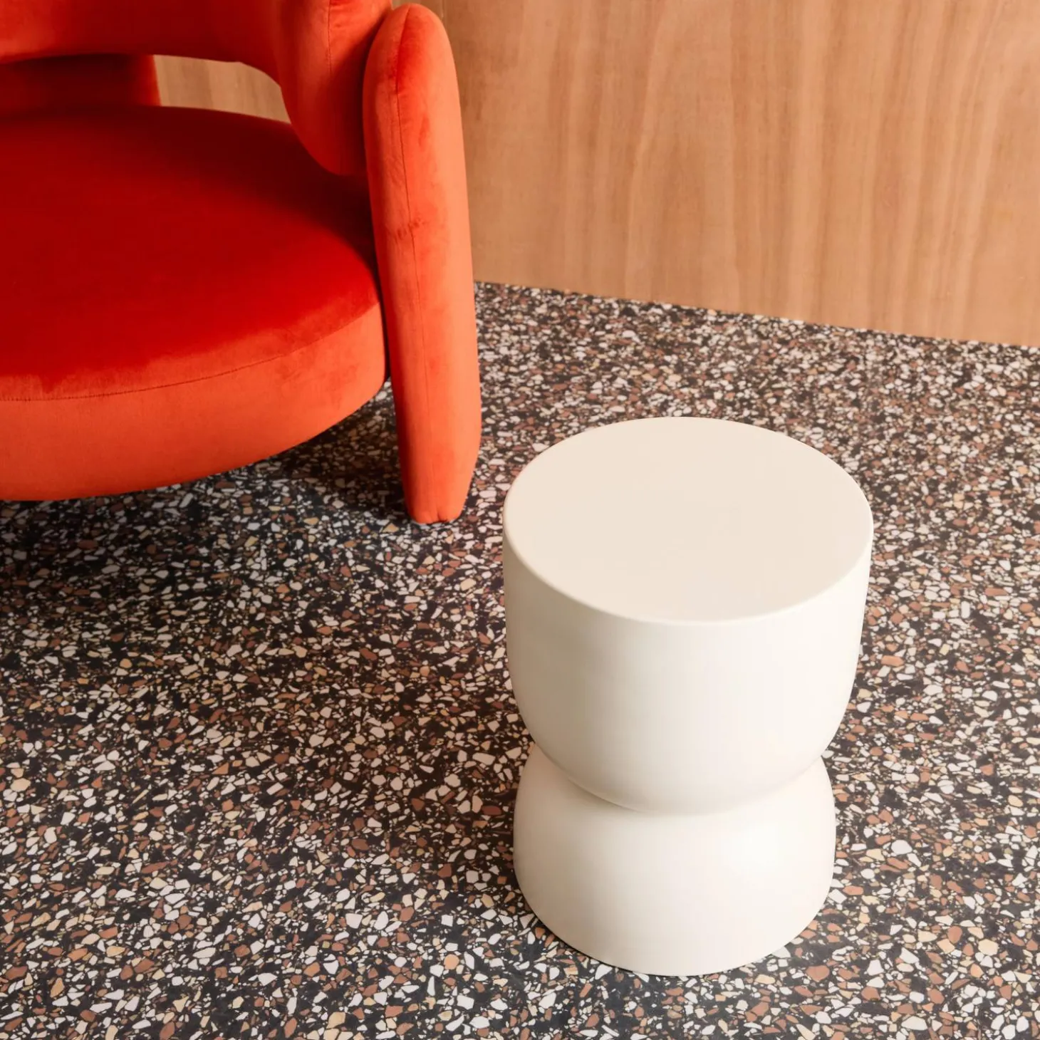 Side table, end table, metal bedside table Ø32 x H42cm