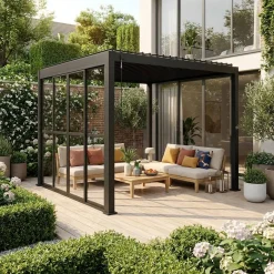 Sliding door aluminium 3m for Triomphe pergola