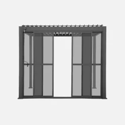 Sliding door aluminium 3m for Triomphe pergola
