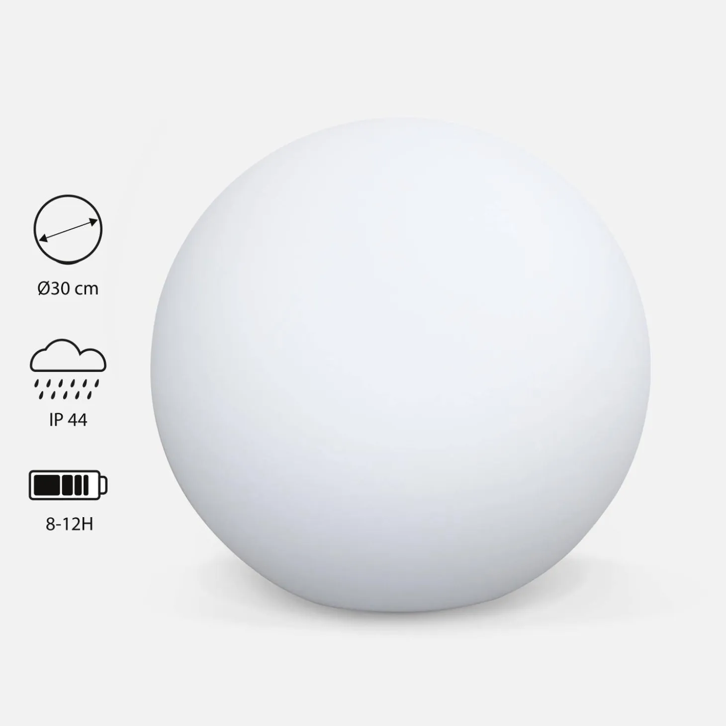 Spherical LED lamp with remote control