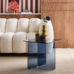 Square coffee table tempered glass