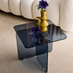 Square coffee table tempered glass
