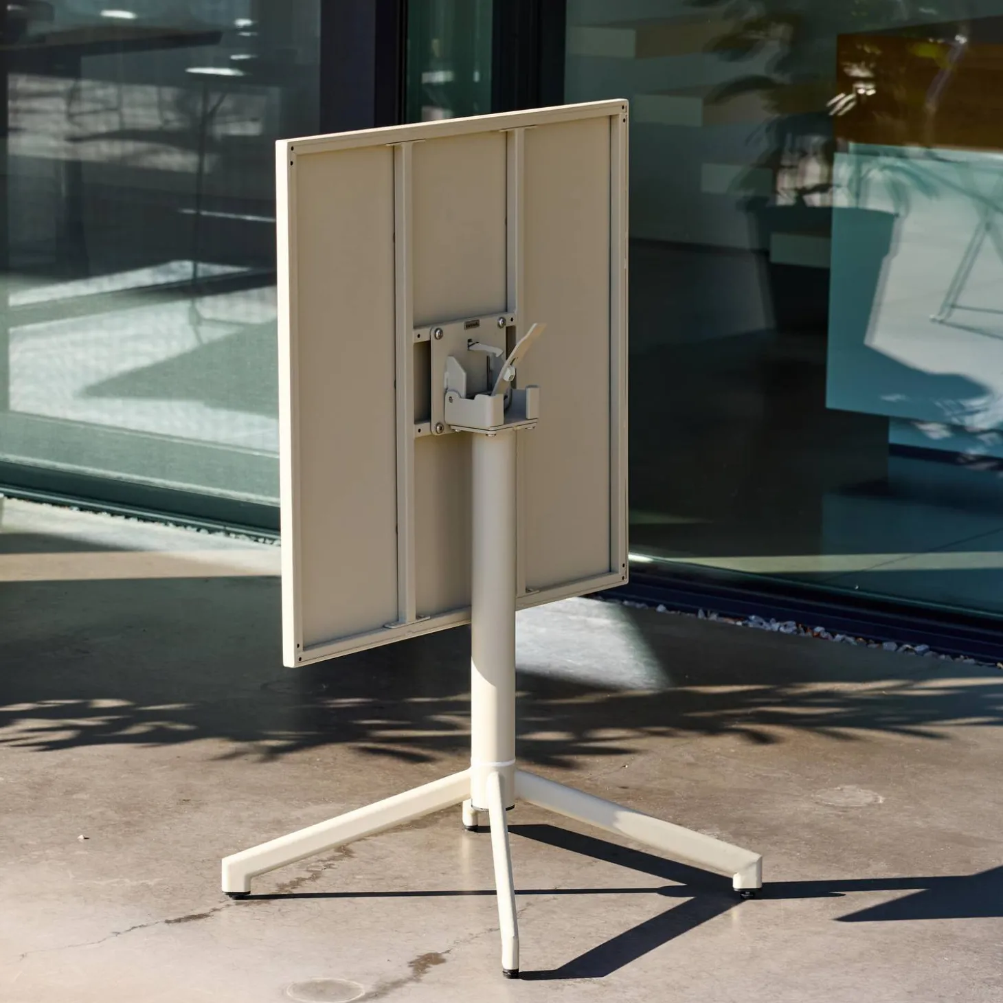 Square folding bistro garden table, steel seats 2