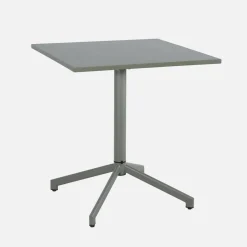 Square folding bistro garden table, steel seats 2