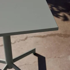 Square folding bistro garden table, steel seats 2