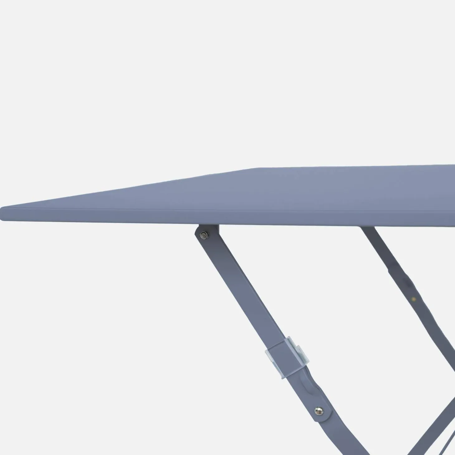 Square folding metal bistro garden table, 2-seater