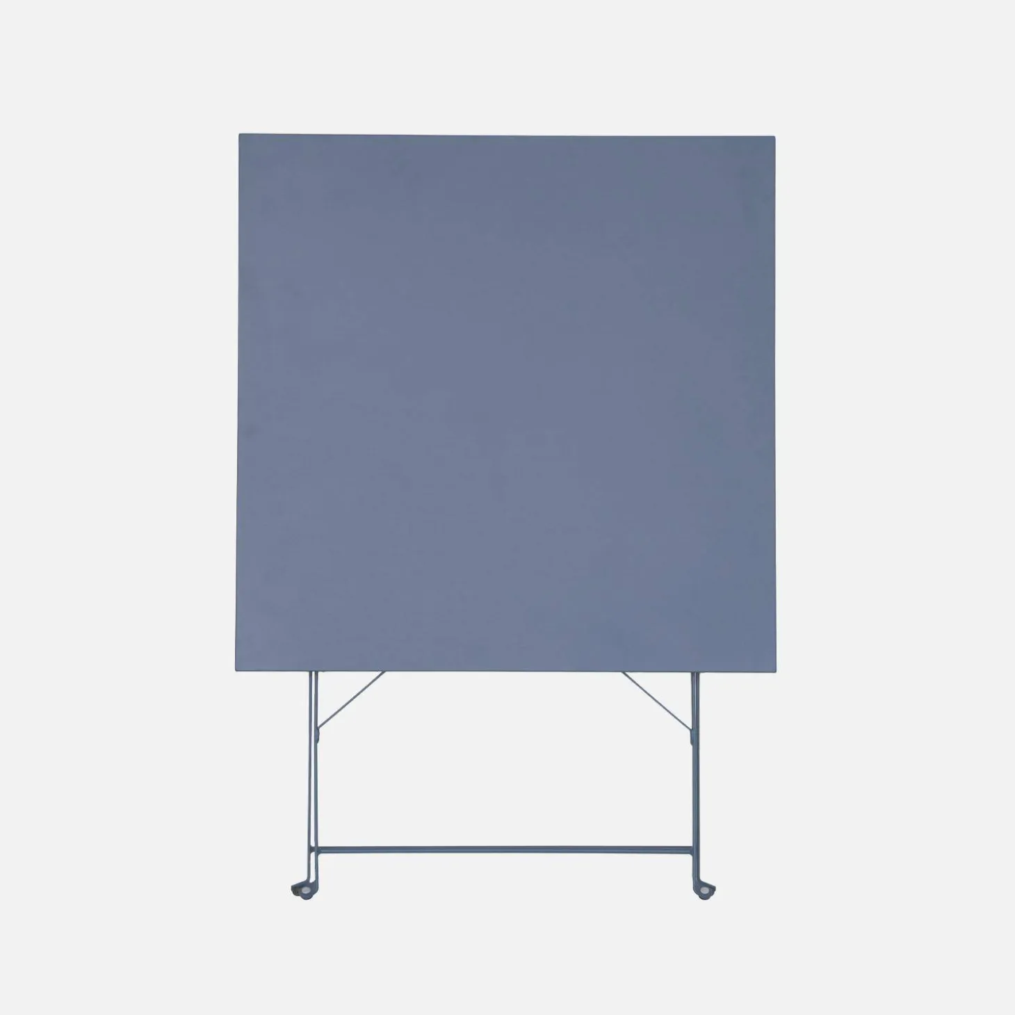 Square folding metal bistro garden table, 2-seater