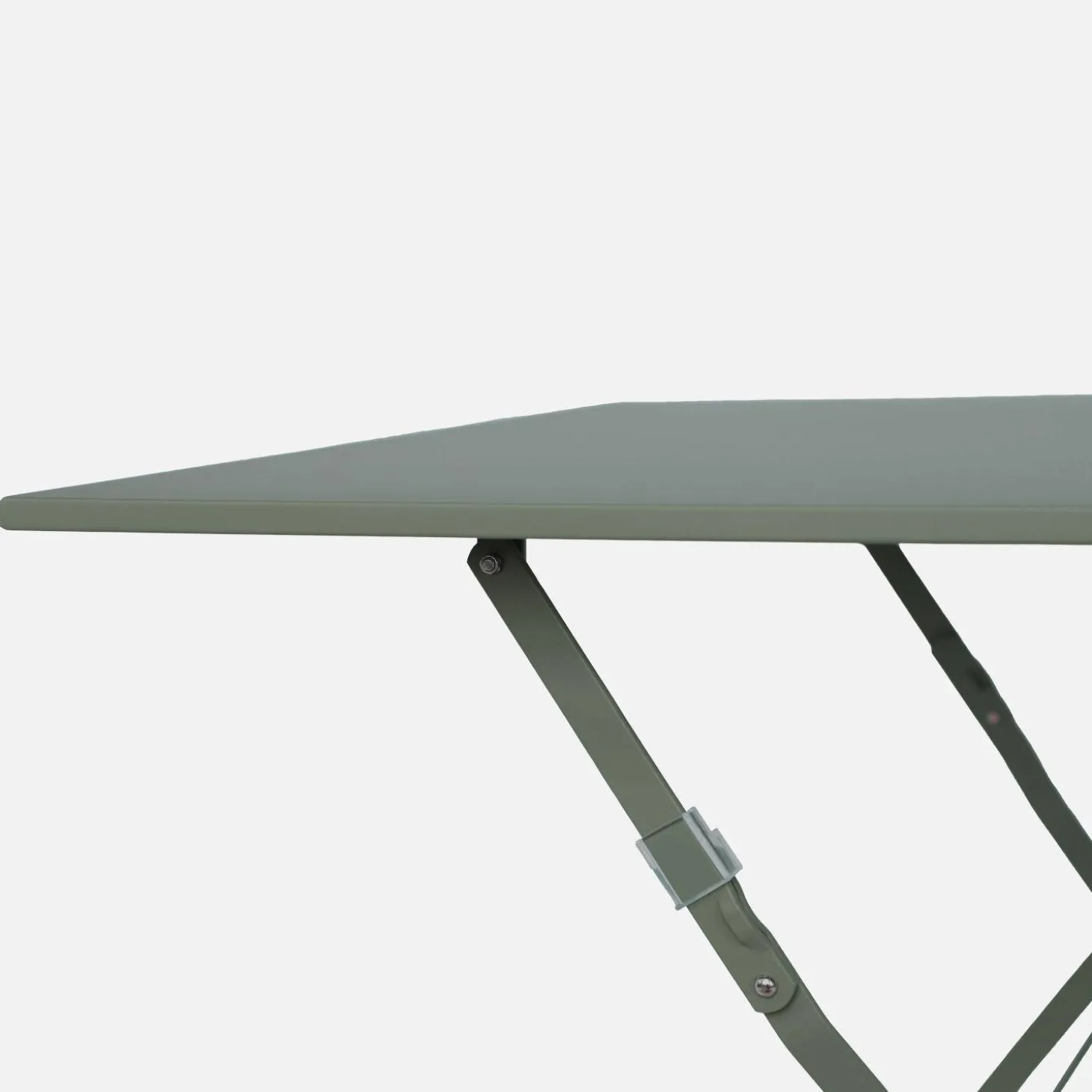 Square folding metal bistro garden table, 2-seater