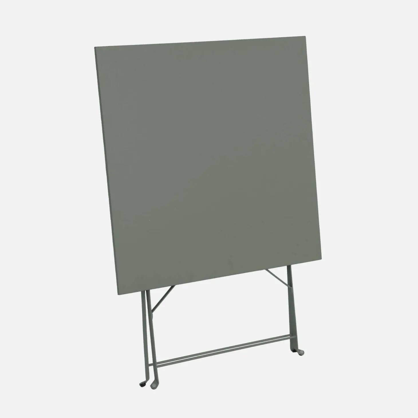 Square folding metal bistro garden table, 2-seater
