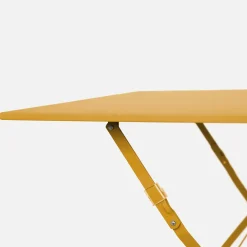 Square folding metal bistro garden table, 2-seater