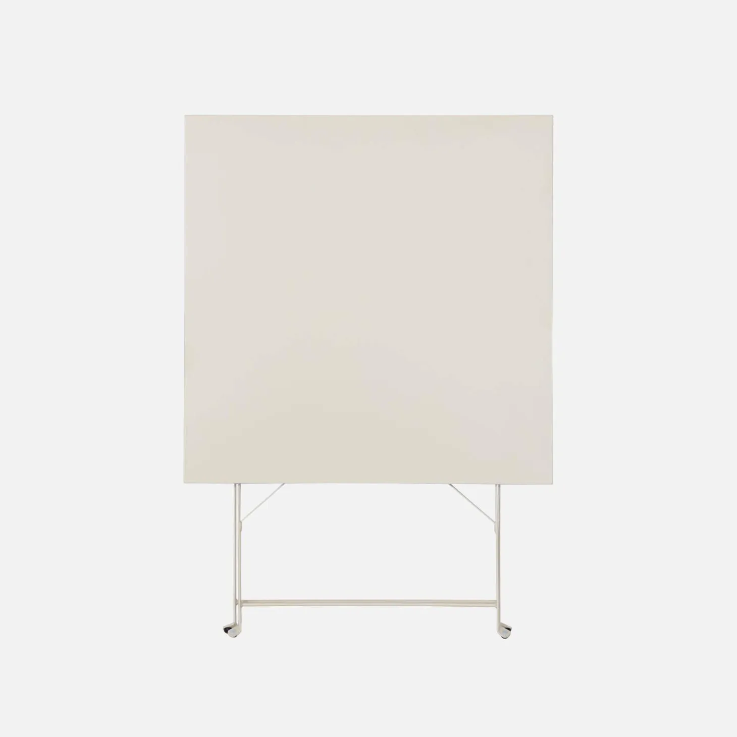 Square folding metal bistro garden table, 2-seater