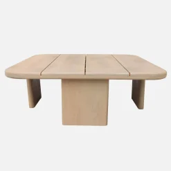 Square garden coffee table in acacia wood