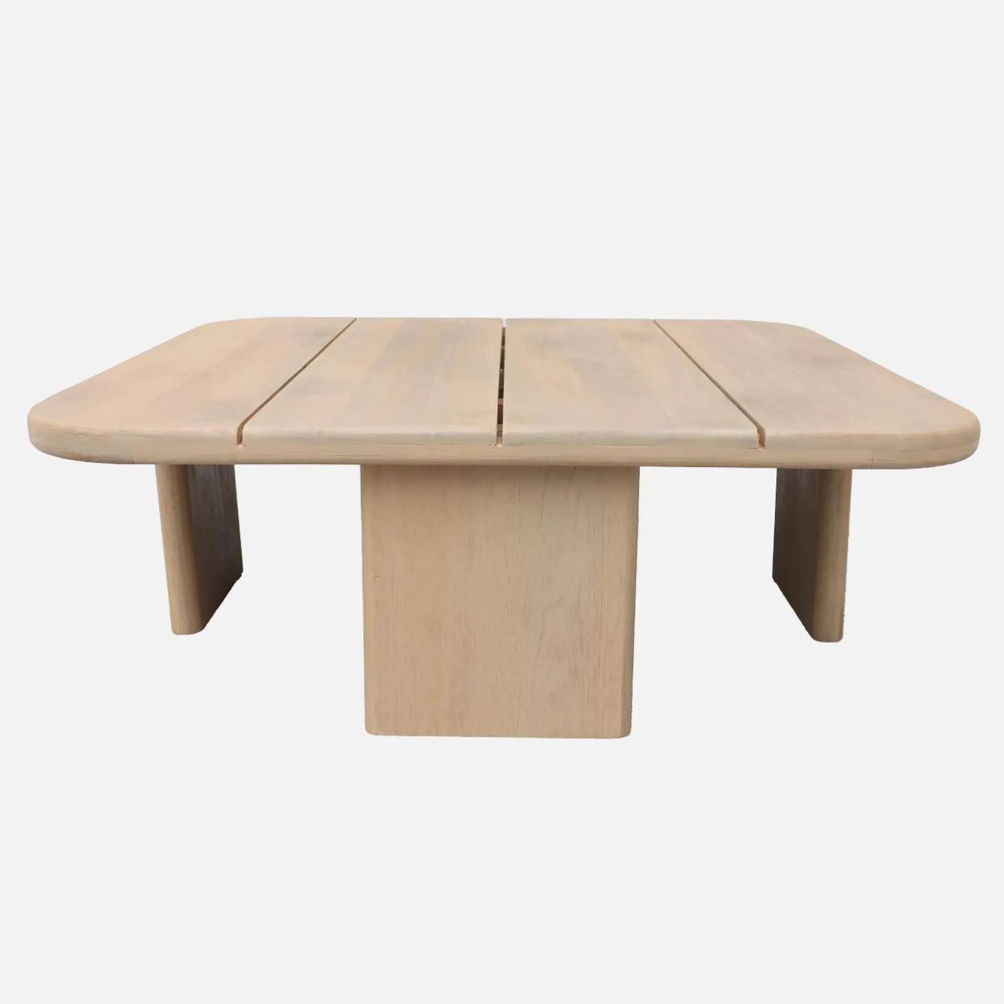 Square garden coffee table in acacia wood