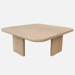 Square garden coffee table in acacia wood