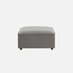 Square pouffe in water-repellent fabric for sofa