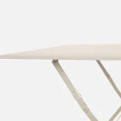 Square 2-seater folding metal bistro garden table with 2 chairs