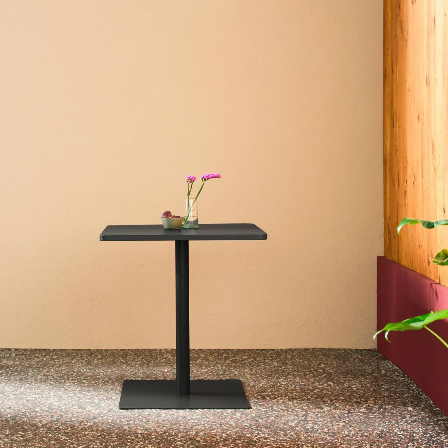 Square 2-seater Steel Bistro Garden Table 2-seater