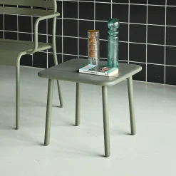 Square steel garden coffee table