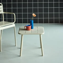 Square steel garden coffee table