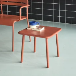 Square steel garden coffee table