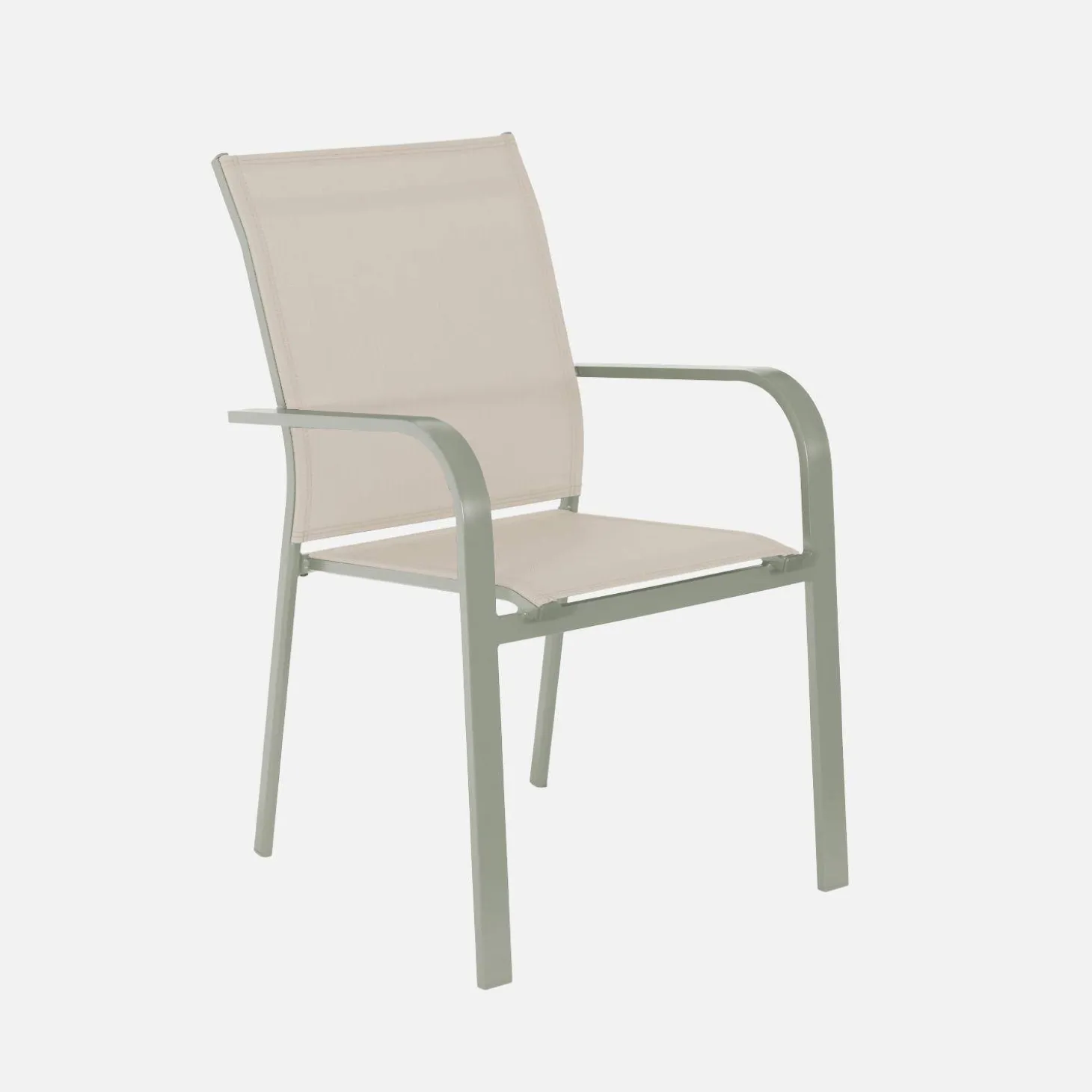 Stackable garden chair aluminum (set of 2)