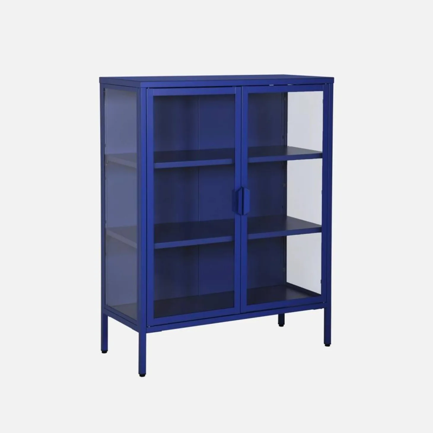 Steel and Tempered Glass Display Cabinet 2 Doors
