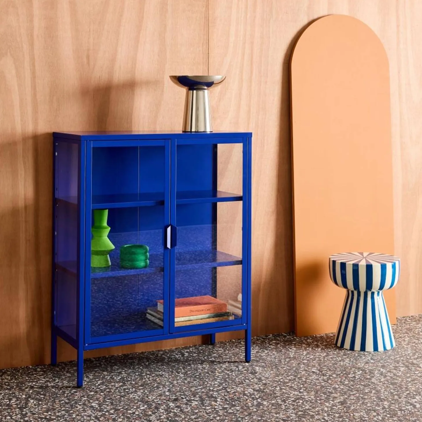 Steel and Tempered Glass Display Cabinet 2 Doors