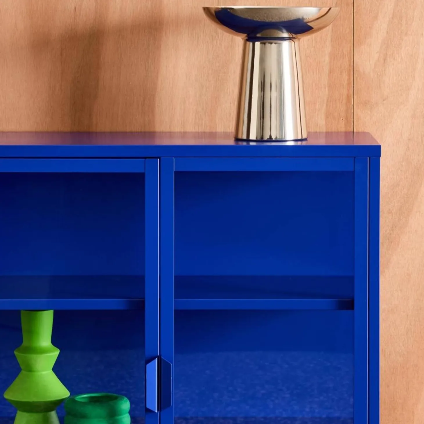 Steel and Tempered Glass Display Cabinet 2 Doors