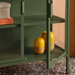 Steel and Tempered Glass Display Cabinet 2 Doors