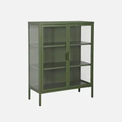 Steel and Tempered Glass Display Cabinet 2 Doors