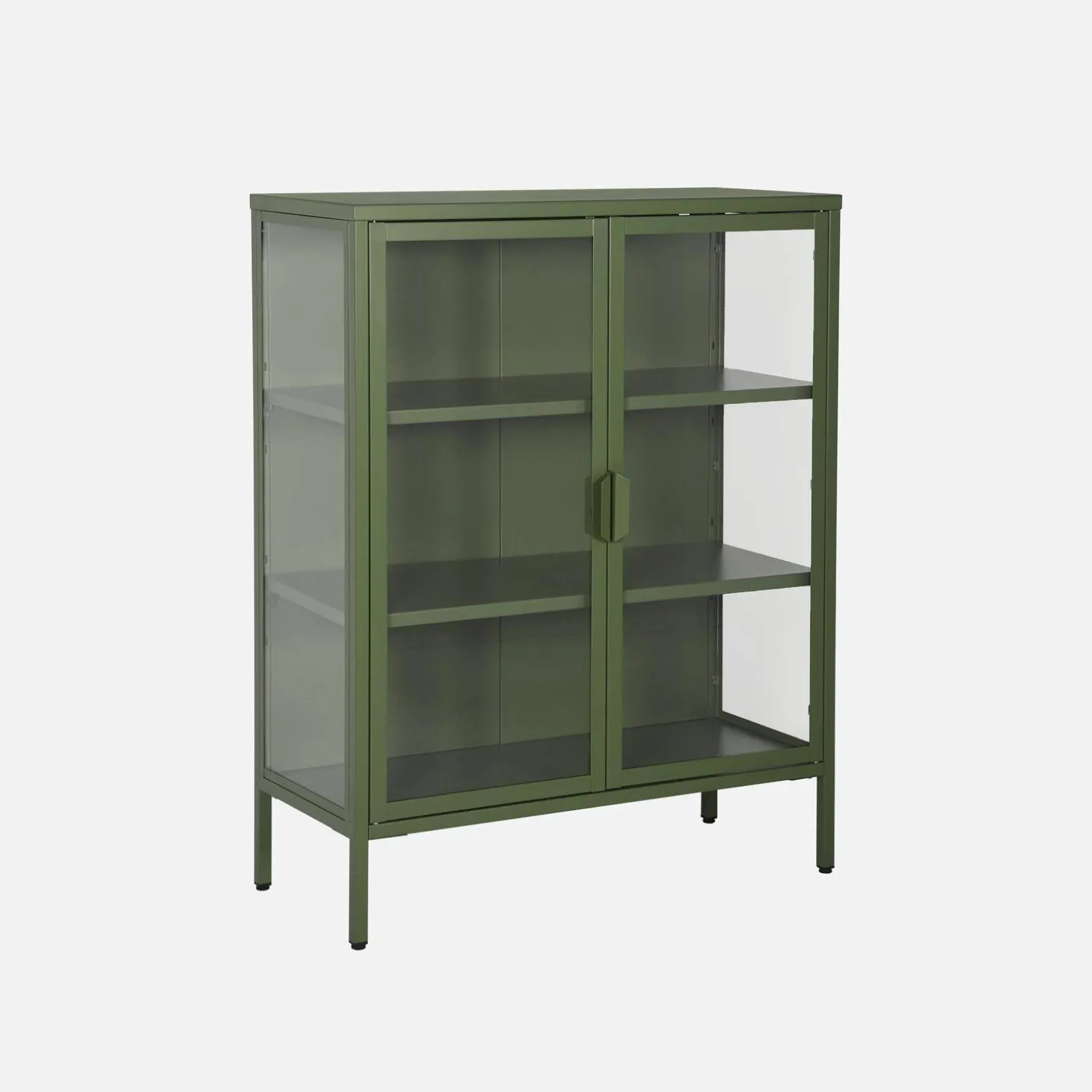 Steel and Tempered Glass Display Cabinet 2 Doors